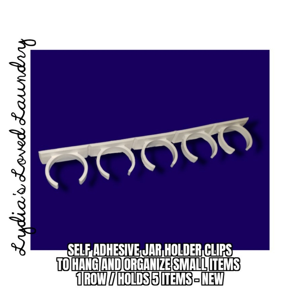 💥 5/$10 Self Adhesive Spice Jar / Bottle Holder - Clip To Hang Organize